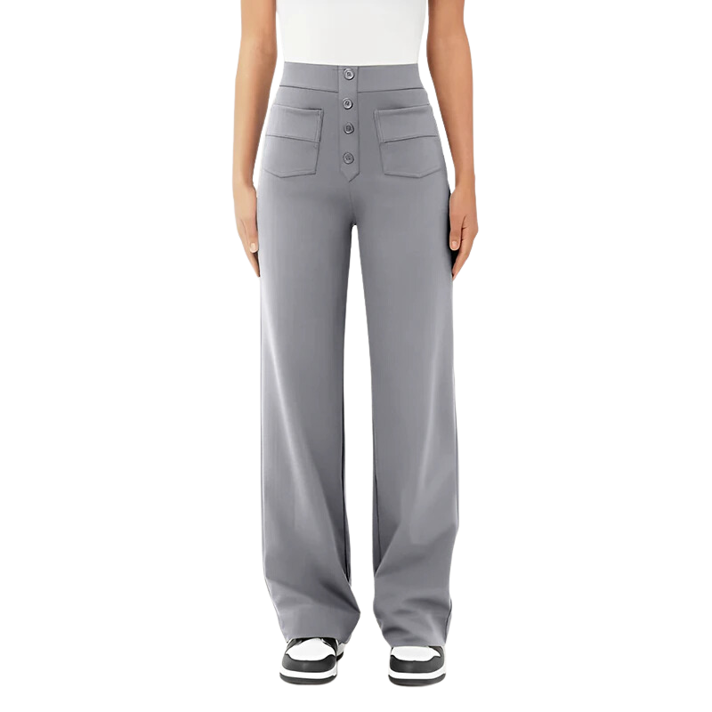 AMMEL™ | Pantalon casual taille haute stretch