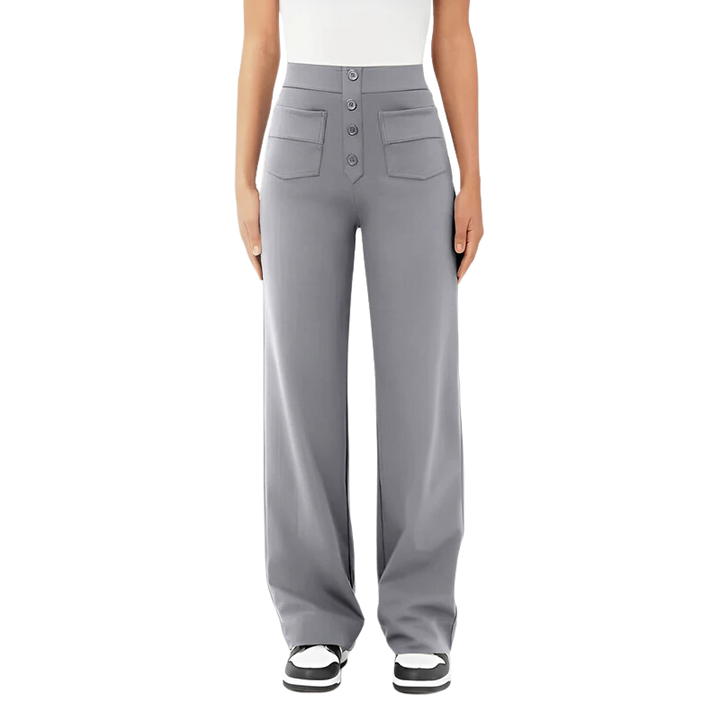 AMMEL™ | Pantalon casual taille haute stretch