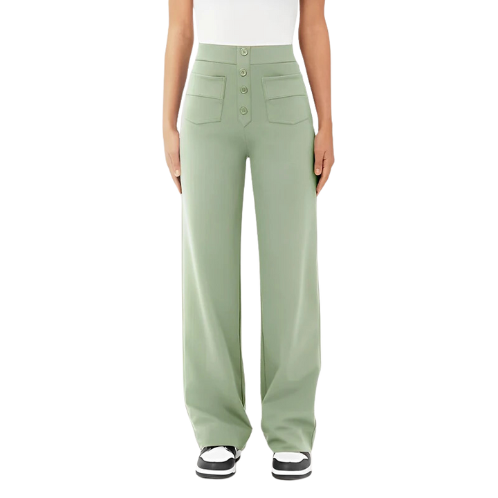 AMMEL™ | Pantalon casual taille haute stretch