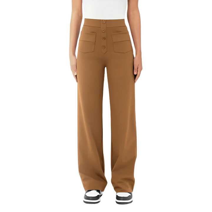 AMMEL™ | Pantalon casual taille haute stretch