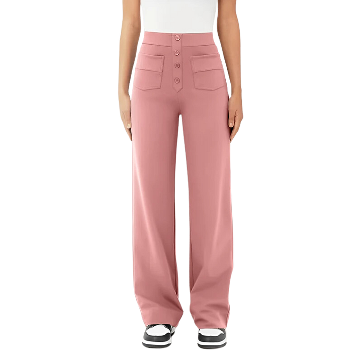 AMMEL™ | Pantalon casual taille haute stretch